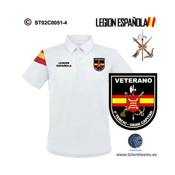 Polo-Bandera Iº Tercio Gran Capitán – Legión Española - Imagen 5