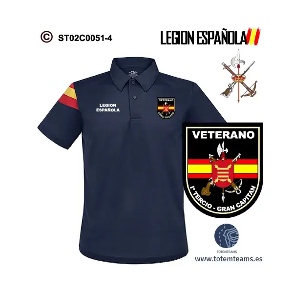 Polo-Bandera Iº Tercio Gran Capitán – Legión Española - Imagen 7
