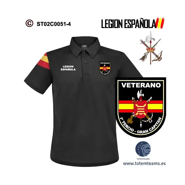 Polo-Bandera Iº Tercio Gran Capitán – Legión Española - Imagen 6