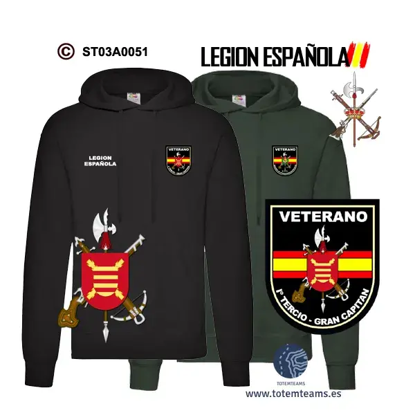Sudadera-capucha Iº Tercio Gran Capitán – Legión Española