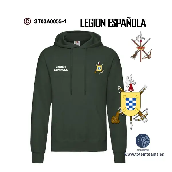 Sudadera-capucha IIº Tercio Duque de Alba Legión Española - Imagen 3