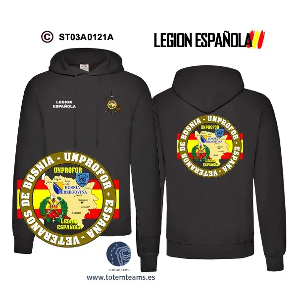 Sudadera-capuchaES Veterano de Bosnia Legión Española