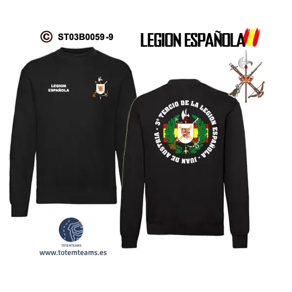 Sudadera-ClásicaES 3º Tercio Juan de Austria – Legión Española - Imagen 3