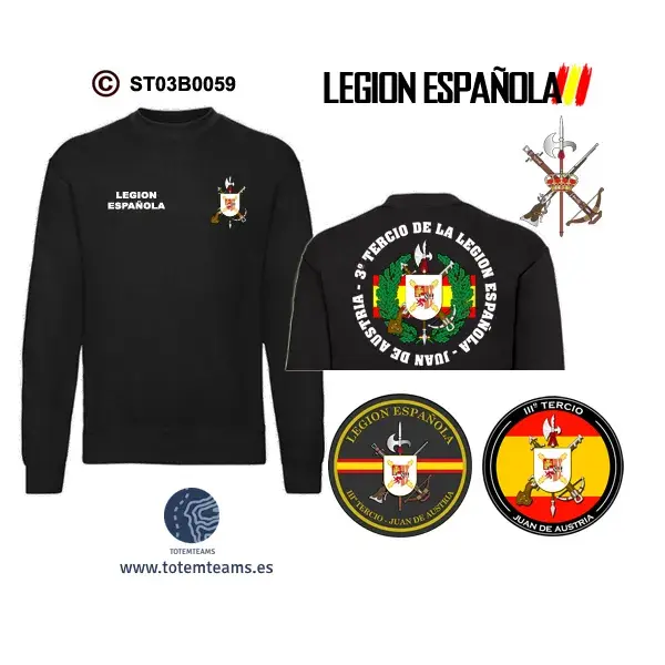 Sudadera-ClásicaES 3º Tercio Juan de Austria – Legión Española