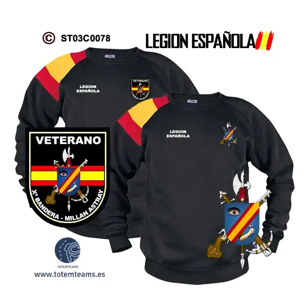 Sudadera-bandera Xª Bandera José Millan-Astray Legión Española